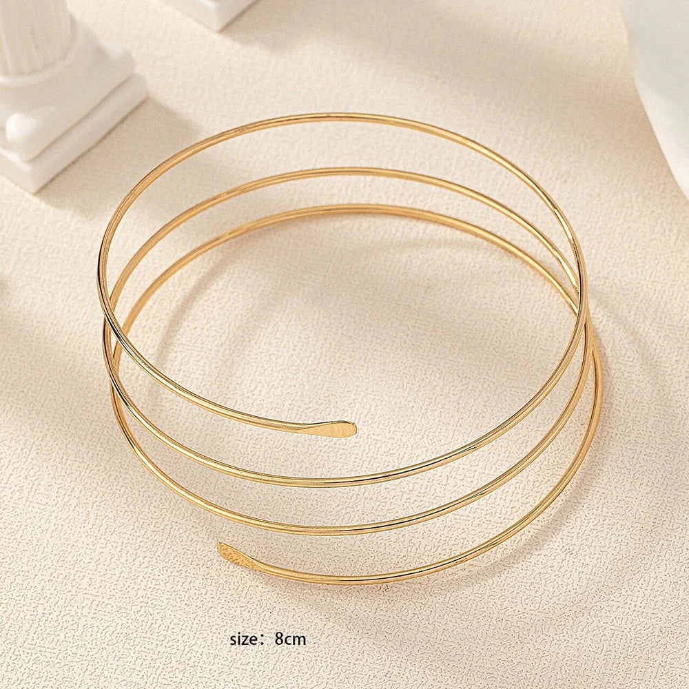 Gold Glam Adjustable Arm Cuff